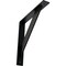 Ekena Millwork Traditional Steel Bracket, Powder Coated Black 2"W x 14"D x 14"H BKTM02X14X14TRPBL - alternate 1
